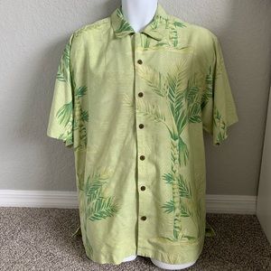 Tommy Bahama 100% silk hawaiian shirt bamboo M